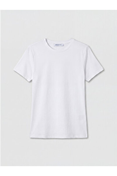 LC Waikiki νέα σεζόν Γυναικείο μπλουζάκι White Crew Neck
