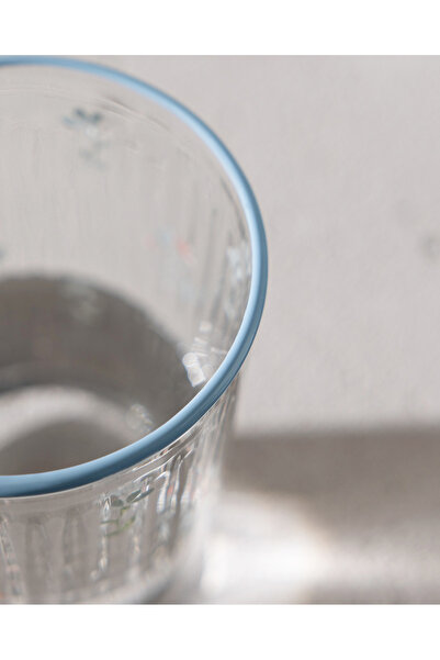 Madame Coco Ravenna-Little Bloom Set of 4 Soft Drink Glasses - Light Blue - 395 ml