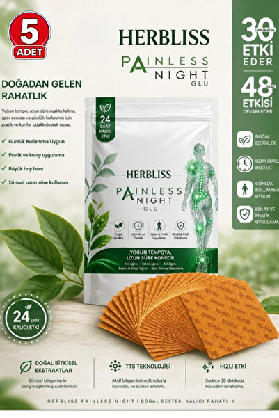 Herbliss 5 Adet Ginseng Isıtıcı Rahatlatıcı Ağrı Bandı Kinesio Bandı Isıtıcı ...
