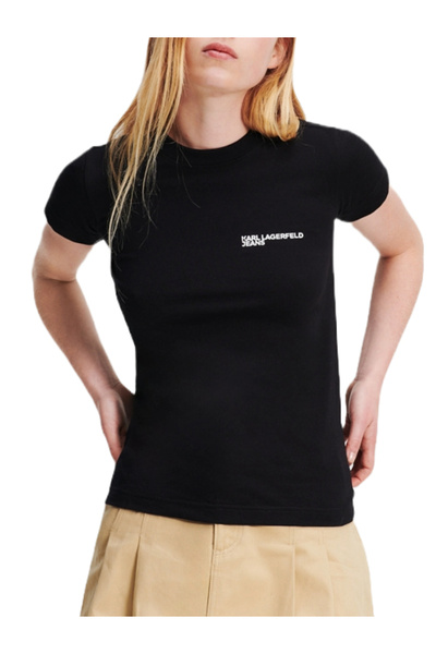 Karl Lagerfeld Γυναικείο Slim T-shirt Μαύρο Jeans 241J1700-J101 BLACK