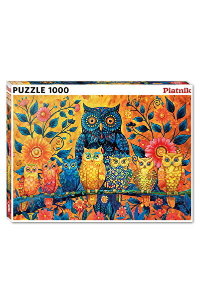 Piatnik Puzzle, Barevné sovy, 1000 dílků