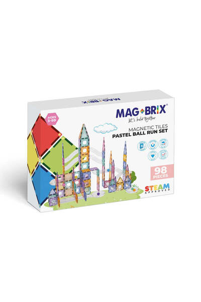 Magblox MAGBRIX ®   98dílná kuličková dráha – Magnetická kuličková dráha s dř...