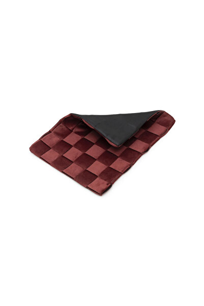 Midas Furniture مفرش طاولة من الجلد مقاس 40×30×سم أحمر اللون