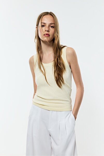 LEFTIES Dökümlü triko basic top