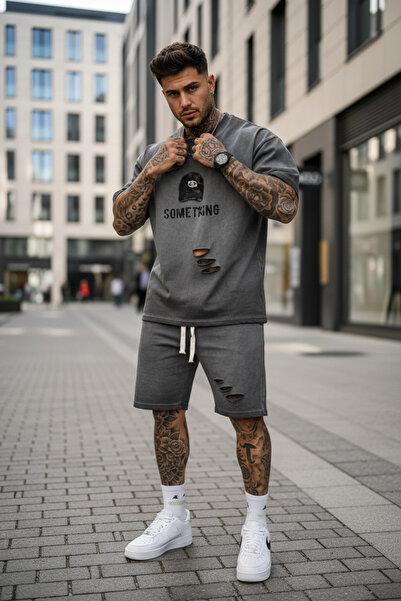 dehaine Summer set for men, t-shirt + shorts, men's short tracksuit M30