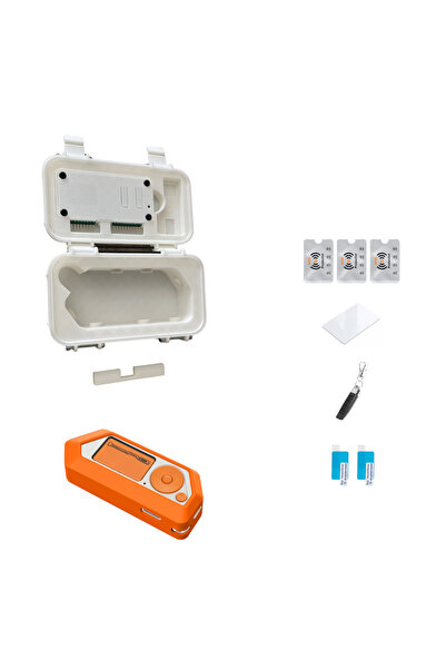 UnderShop Set de accesorii Flipper Zero - Husă de silicon portocalie, Carcasă...