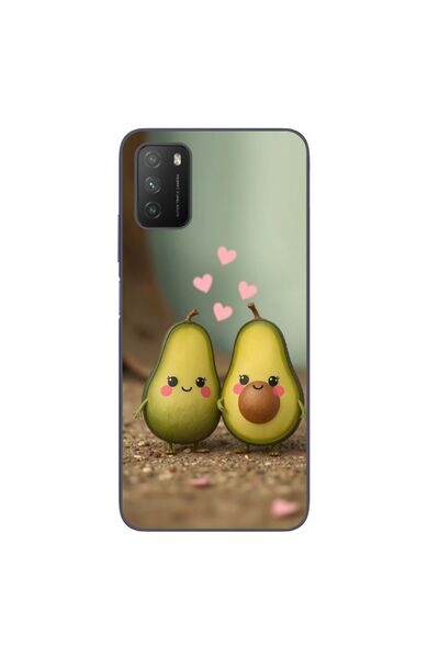 OEM Θήκη συμβατή με Xiaomi Poco M3 από σιλικόνη gel TPU με σχέδιο Kawaii Αβοκ...