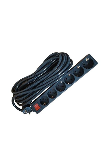 ALIEN Prelungitor 6 prize 5 m 3 x 1.5 mm² cu întrerupător negru