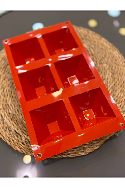 ZADE1937 Silicone Pyramid Chocolate Mold 6 Li
