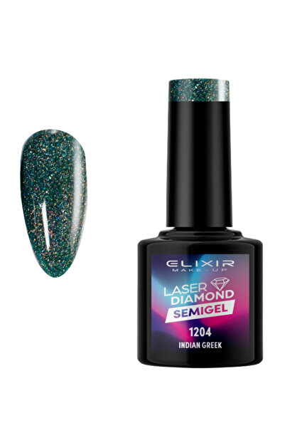 Elixir LASER DIAMOND SEMI GEL (ΗΜΙΜΟΝΙΜΟ BΕΡΝΙΚΙ) - 1204 (INDIAN GREEK) 8ML