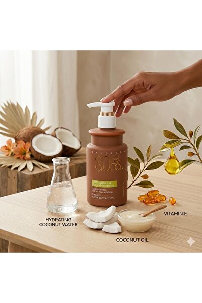 Only Aura OnlyAura 24H Deep Moisturizing Body Lotion (400ml) – Hydrating Coconut Water, Coconut Oil, Vitamin E