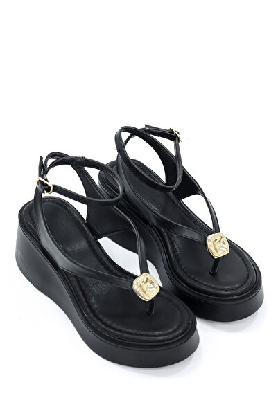 kajal ayakkabı Dl 59 Flip-Flop Sandals with Padded Sole and Buckle Detail