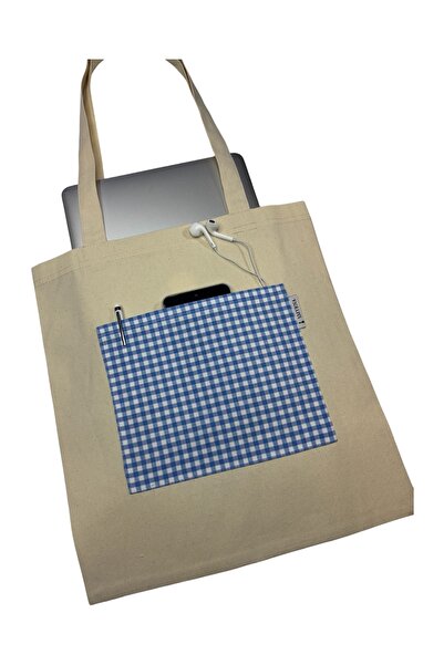 Smyrna Tote Bag with Pockets, Casual Tote Bag, Beach Bag, 100% Cotton Thick R...