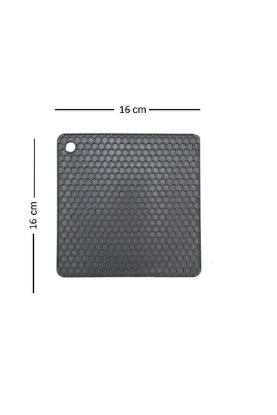 Queen’s Kitchen 2 Adet Petek Desenli Silikon Kare Nihale - Kalburabastı ve Kurabiye Şekillendirici (2 Adet 16 Cm)