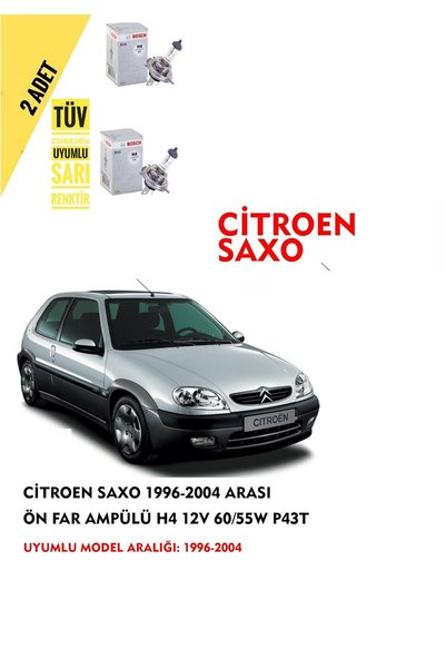 Bosch CİTROEN SAXO 1996-2004 ARASI ÖN çin malı AMPÜL TAKIMI 2 ADET