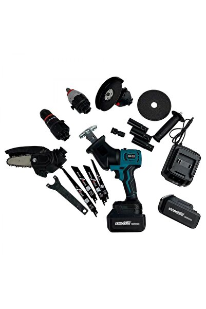 German Meister Trusa Multifunctionala 5 in 1 cu 2 Acumulatori 24V 5Ah, Mini D...