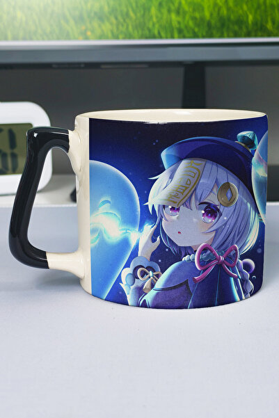 ZipZap Qiqi Genshin Impact Printed Ceramic Luxury Mug (1 Piece) Special Black...