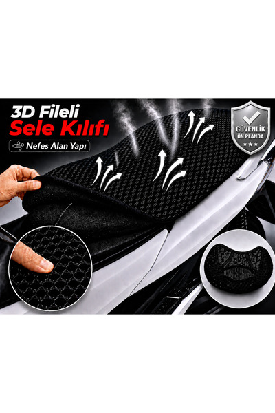 Vi Caro RMG Moto Gusto Fantasy 125 Κάλυμμα σέλας μοτοσικλέτας 3D Mesh Κάλυμμα...