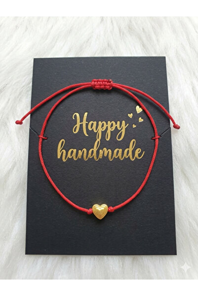 HAPPY HANDMADE سوار الحظ على شكل قلب/سوار قابل للتعديل/مجوهرات/إكسسوارات/سوار...