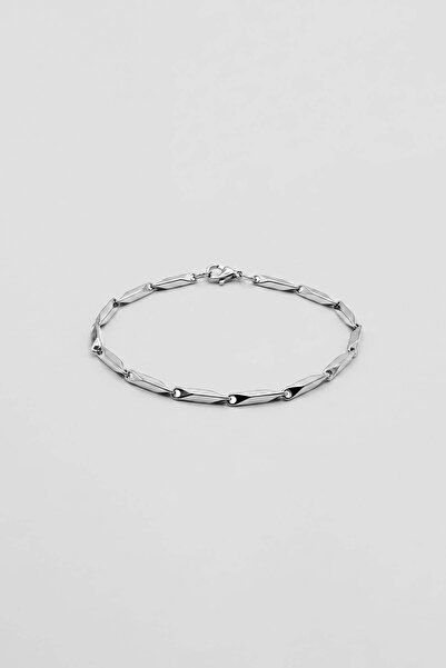 ablukaonline Unisex Melon Bar Steel Bracelet Silver