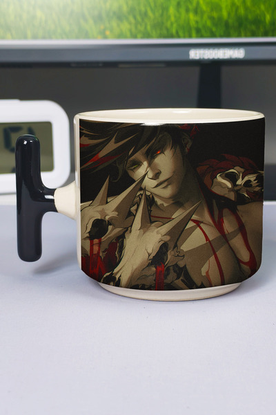 ZipZap Hades Printed Ceramic Luxury Mug (1 Piece) T-Shaped Special Black Hand...
