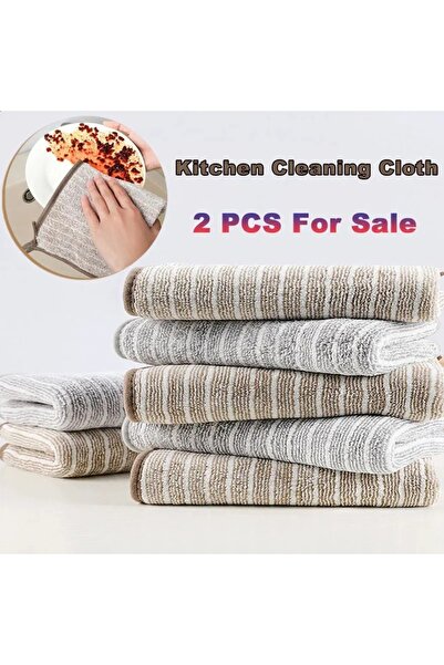 EasyLife 2PCS Kitchen Cleaning Cloth Set Super Absorbent Oil Resistant Dish W...