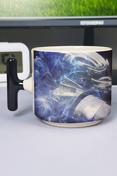 ZipZap Demon's Souls Printed Ceramic Luxury Mug (1 Piece) T-Shaped Special Bl...