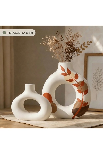 LUNİVAA HOME Modern Bohemian Home, Office and Gift Decorative Vase Set |   Ha...