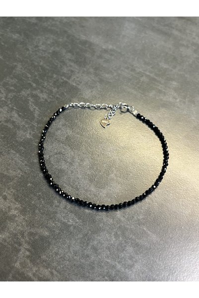 PIETRICELE Brățară Onix 2, argint placat cu aur, 16cm+4