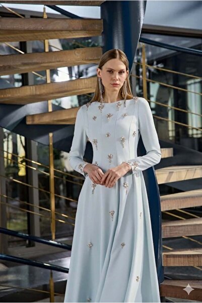 JAMİLATASARİM Jamila Sarah Krep Karmen Dress Evening Gown