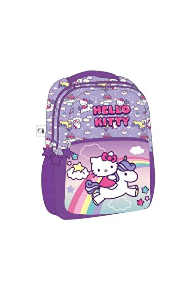 Hello Kitty Okul Çantası Mor Üç Bölmeli
