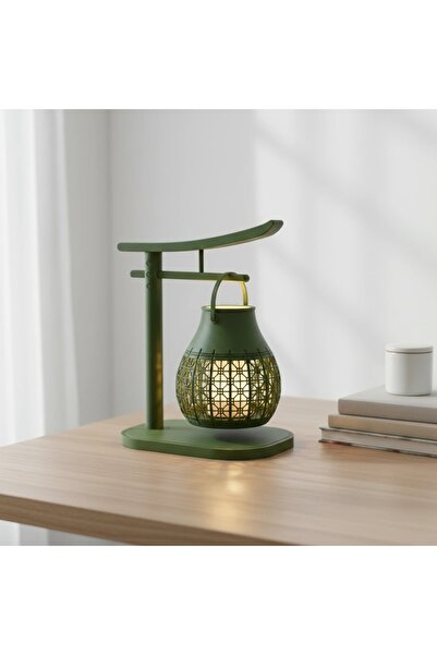 OEM Mini Decorative LED Night Light with Patterned and Stand - Olive Green Co...