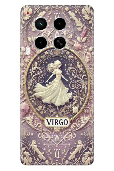 TECNO Camon 30 (CL6) Kılıf Başak Burcu Temalı Desenli Darbe Emici Silikon