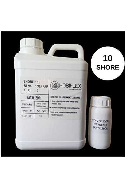 HOBİFLEX RTV 2 KALIP SİLİKONU 1. SINIF KALİTE SIVI SİLİKON 5 KG 10 SHORE YARI...
