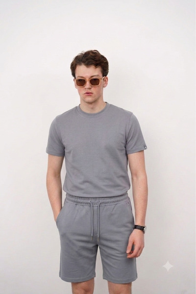 ATKGİYİM Shorts Set Unisex Flexible Lycra Comfortable Casual Sports Set - 24/...