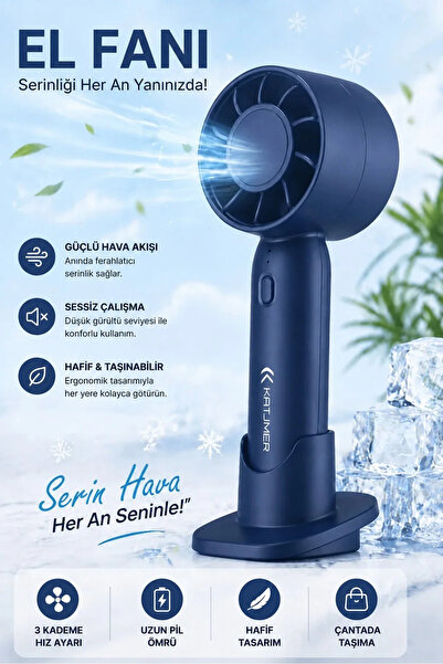 KATJMER Taşınabilir El Tipi Mini Fan