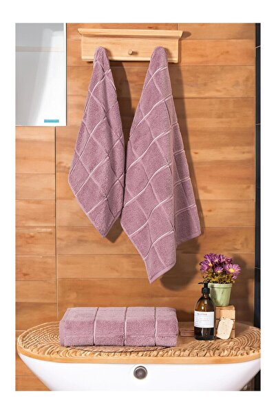 LC Waikiki Nevavm Farkıyla Karemicro Cotton Bath Towel 70X140 cm Dried Rose
