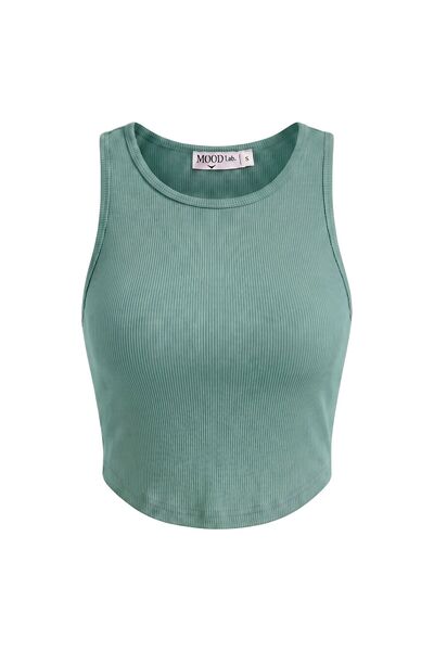 Mood Lab Kadın Kaşkorse Oymalı Fitted Crop Top Atlet