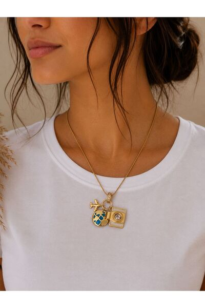 stainless steell Manifest Themed Steel Necklace