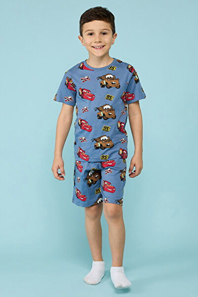R&B Cars Print Shorts Pyjama Set