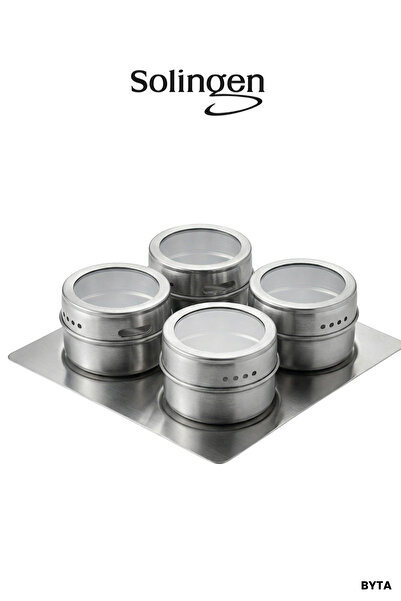 BYTA Solingen Stainless Steel Spice Rack with Magnet for Practical Use
