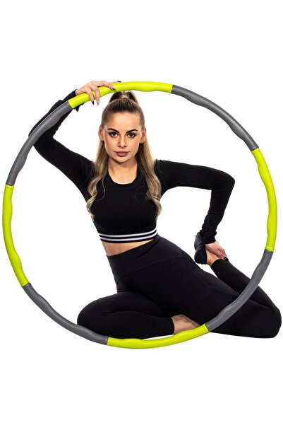 Springos Hula Hoop, 7 elements, 100 cm GREEN/GRAY
