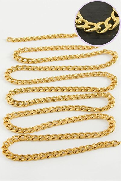 Generic Brand 5 mm Flat Yellow Color Steel Chain 1 Meter