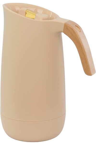 HOMEVEO Tea and Coffee Thermos, 1 Liter, Beige, 98115, Plastic
