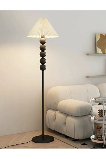 Sumkyle Floor lamp: minimalist, modern pleated design with three-colour dimming