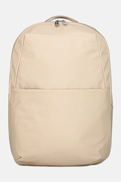 Algspar Men Brand Logo Backpack, Beige