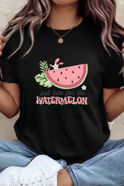 Sarah's Boutique Women's T-shirt – 100% cotton – Here Watermelon