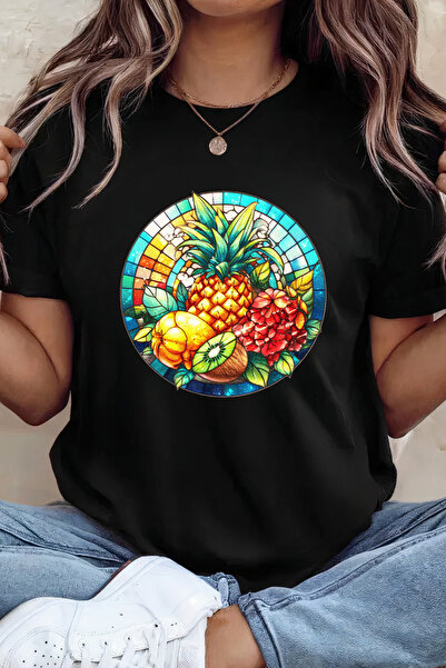 Sarah's Boutique Women's T-shirt – 100% cotton – Stained Tropical