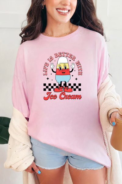 Sarah's Boutique Women's T-shirt – 100% cotton – Retro Popsicle