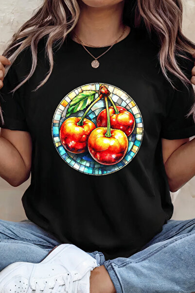 Sarah's Boutique Women's T-shirt – 100% cotton – Stained Cherry